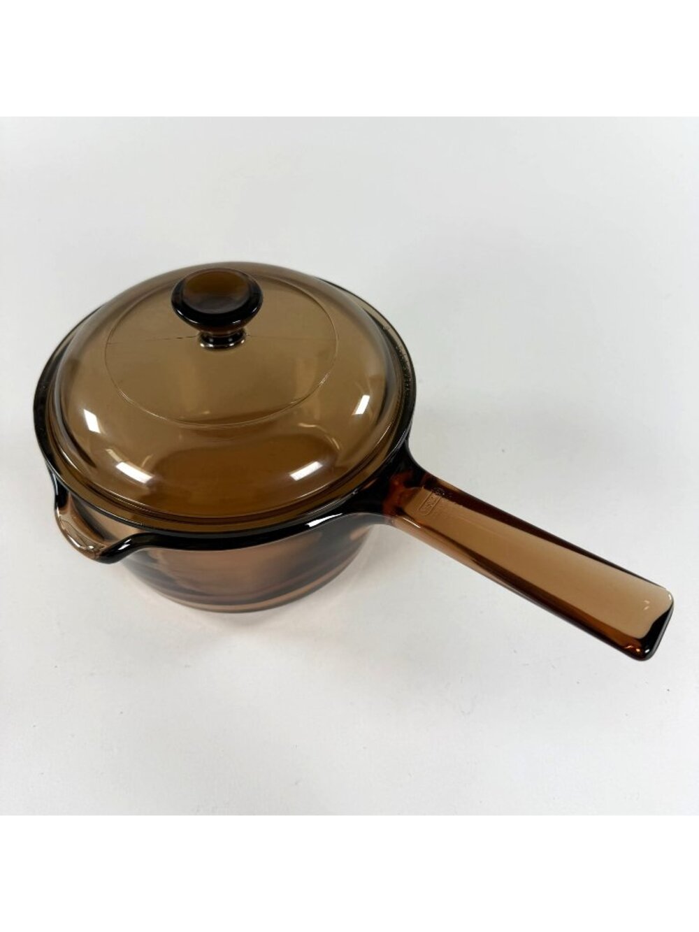 Vision Corning Ware USA 1L Sauce Pan Pot w/Pour Spout Pyrex Lid V1C Vintage
